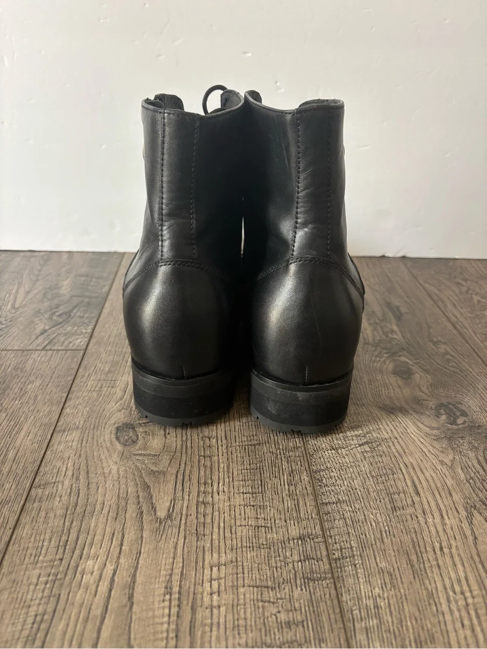 Chamaripa height increasing elevatorBlack Leather Lace-Up Ankle Boots sz 40
